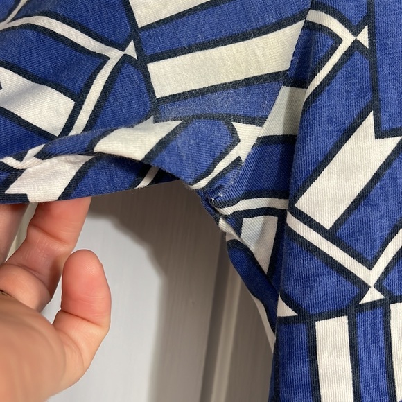 Mahi Gold blue and white t shirt 3/4 sleeve cotton dress. Size small. - Picture 4 of 5